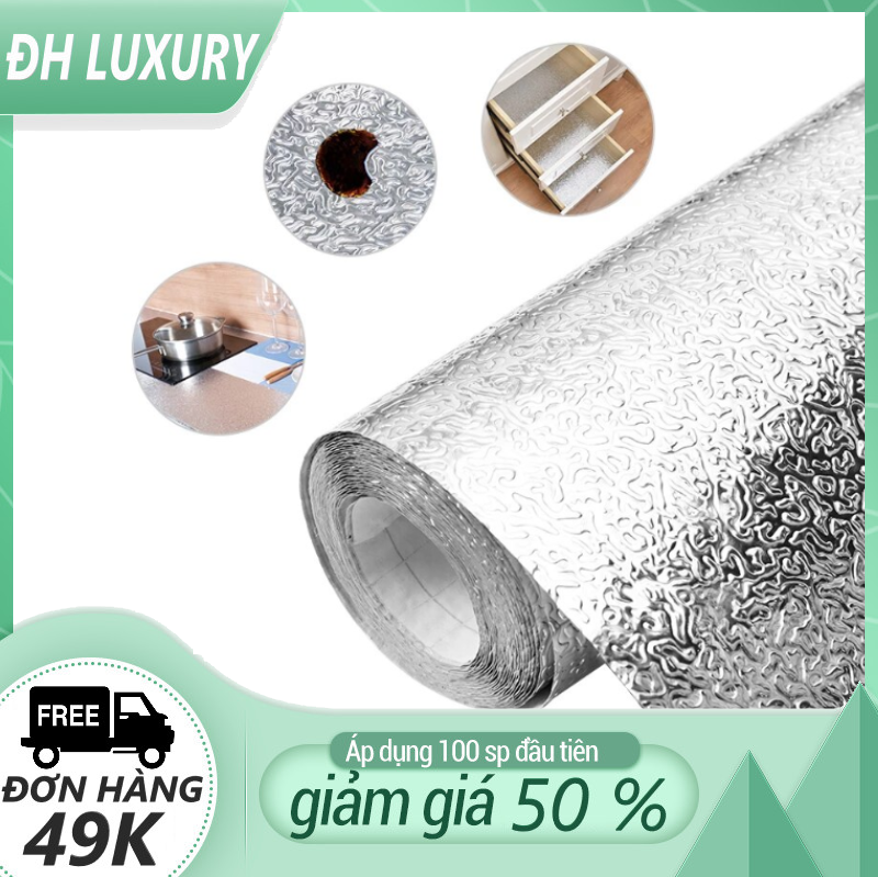 Cuộn giấy bạc dán bếp cách nhiệt cao cấp chống thấm tiện lợi
