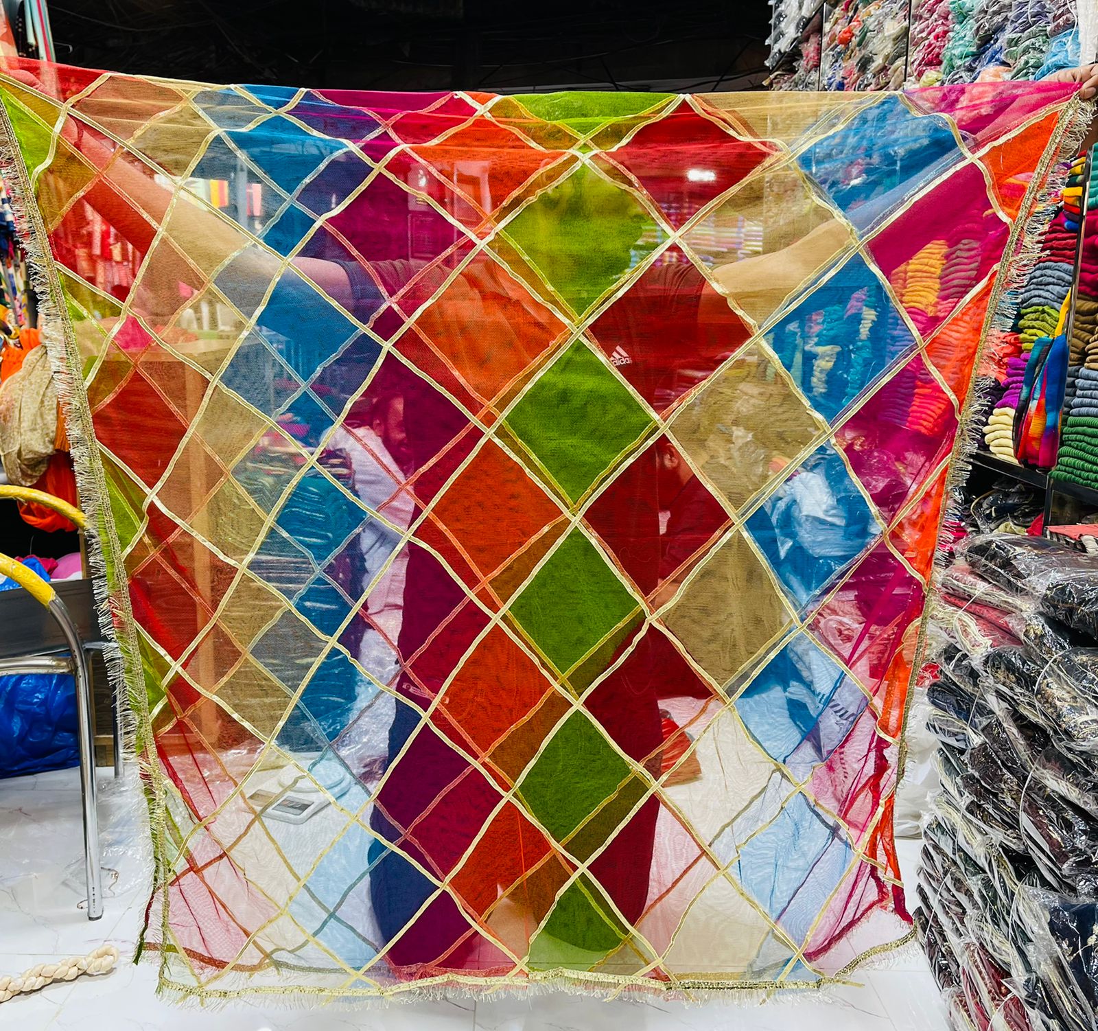 Fancy%20Multi-Color%20Embroidered%20Dupatta%20-%20Ideal%20for%20Bridal%20Chunri,%20Plain%20Suit%20Contrast%20Dupatta,%20or%20Traditional%20Banarasi,%20Organza,%20and%20Chiffon%20Dupatta%20Designs.%20-%20Image%203