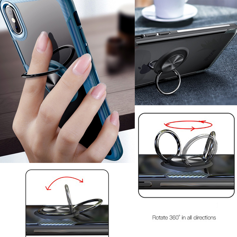For Tecno Pova 6 NEO case Hard Clear Transparent Shockproof Armor Car Adsorb Holder Ring For Tecno Pova 6 Pro Back cover Phone Cases.