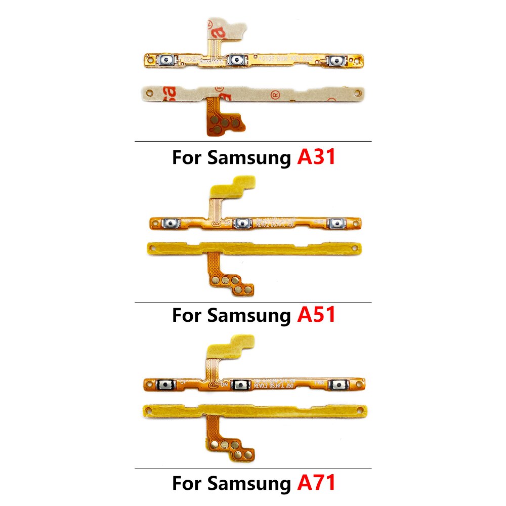 1pcs Volume Power Switch Button Flex Cable For Samsung Galaxy A01 A02 A11 A12 A21 A31 A41 A51 A71