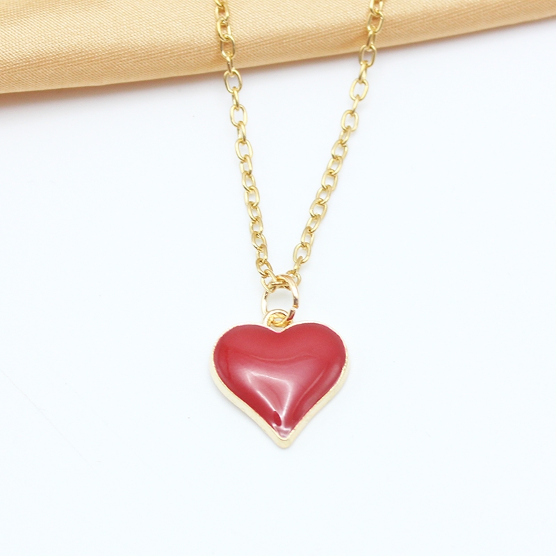 Yuanyan%20Red%20Color%20Heart%20Pendant%20Chain%20Necklace%20For%20Women%20Punk%20Minimalist%20Tiny%20Clavicle%20Collar%20Jewelry%20Wholesale%20Hiphop%20Wedding%20Gift%20-%20Image%202