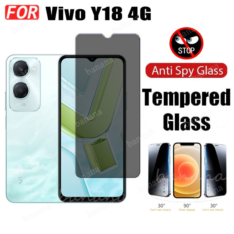 Vivo Y18 4G Tempered Glass Film for Vivo Y18E Y03 Y28 Y38 2 in 1 Camera Lens Glass Full Cover Screen Protector.