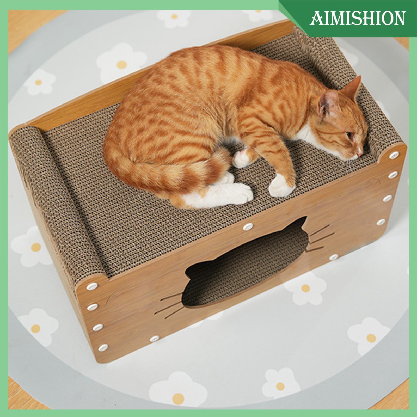 Aimishion Cat Scratch House Durable Multifunctional with Entrance Cat