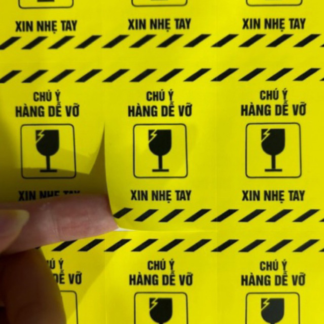 hàng dễ vỡ tem nhãn dán decal chú ya hàng dễ vỡ