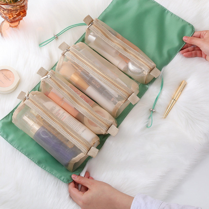 4 In 1 Detachable Folding Cosmetic Bag Portable Travel Toiletry Storage Bags Luolong.