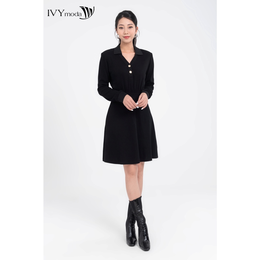 Đầm len dáng xòe IVY moda MS 42M7986