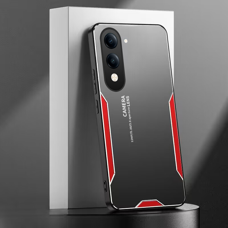 Phone case Vivo Y19S GT Y29S Y29T Aluminum Metal Matte Cover Soft Silicone Frame Camera Protection Cover For Back Cover Vivo Y29T Y29S Y19S GT Case.
