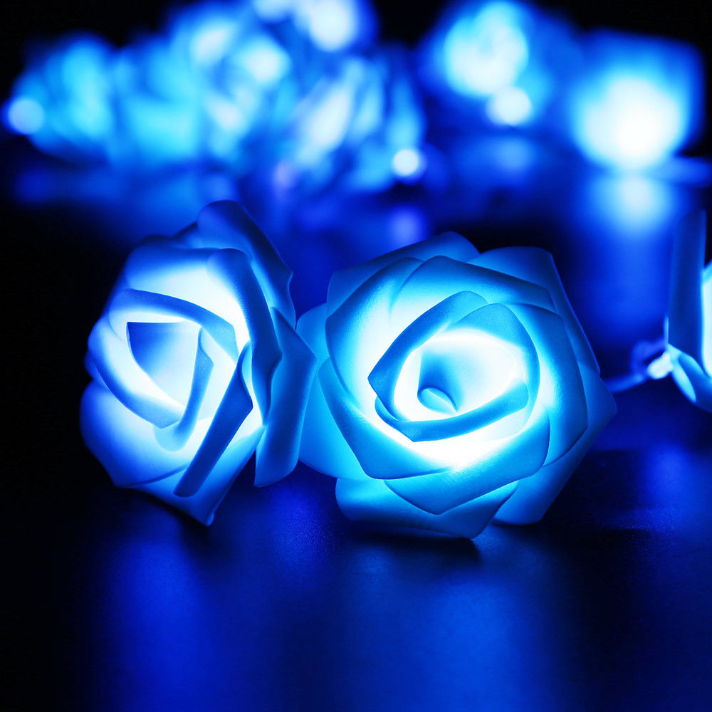 1Pc 2.5M 20LED Rose Light Romantic String Lights Wedding Room Lantern String Lamps. 