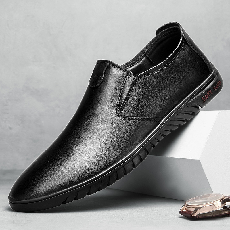 Leather shoes men's autumn new men's shoes Korean version trend men's leather shoes casual business leather shoes work shoes