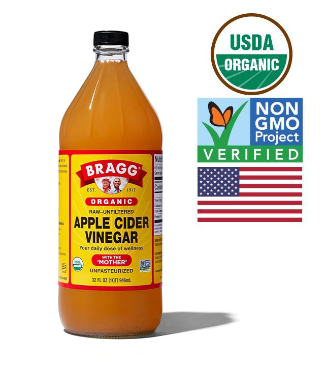 Giấm táo hữu cơ chứa giấm cái - Bragg Organic Apple Cider Vinegar - Chai 946ml