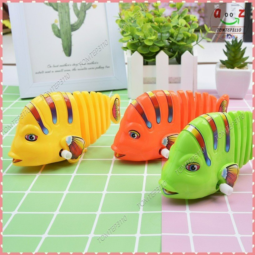Đồ Chơi Cá Vặn Cót, Cá Vẫy Đuôi Chạy Cót Vui Nhộn Cho Bé
