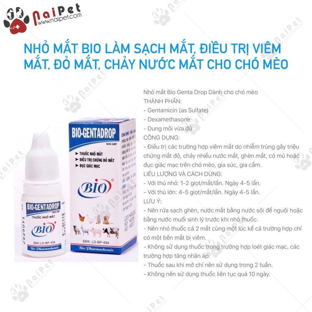 Nhỏ Mắt Bio Gentadrop 10ml