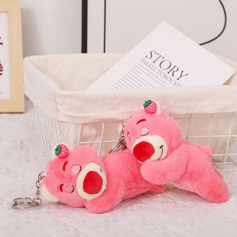 ToToo bó hoa gấu bông hoa gấu dâu gấu bông len Bó Hoa Hồng / Dâu Tây / Gấu Bông Quà Tặng Sinh Nhật Cho Bé Gái gấu dâu lotso