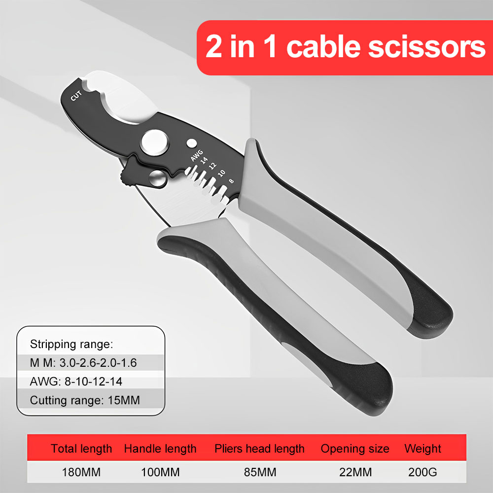 Pcbfun Heavy Duty Pliers Set Lineman Pliers Diagonal Side Cutting Pliers Needle Nose Pliers with Wire Stripper Crimper Cutter Function