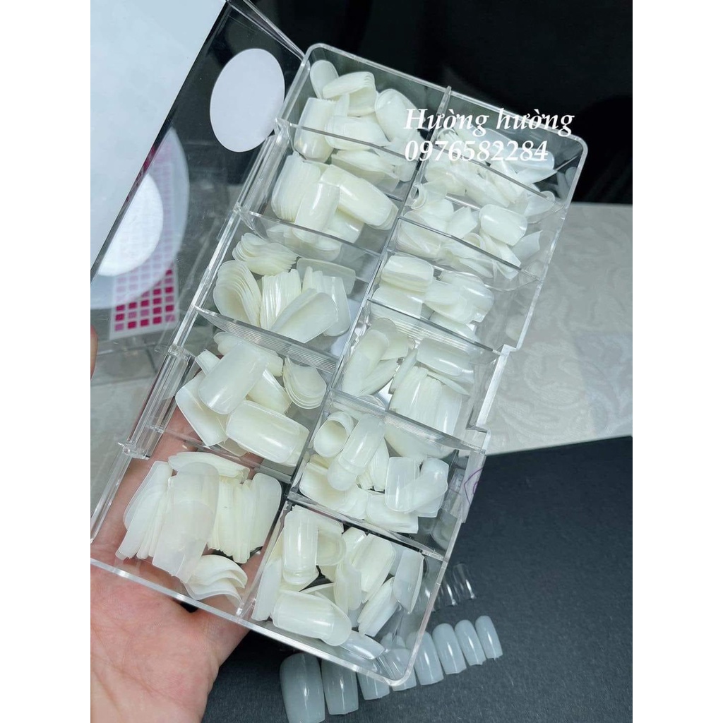 Móng úp vuông ngắn Hàn Quốc - Hộp 500 móng