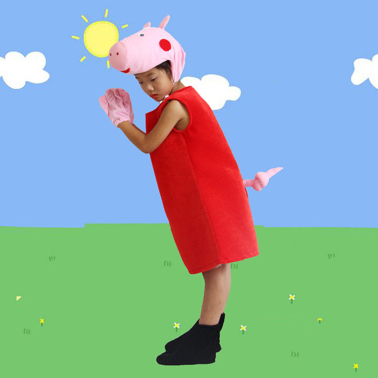 Trẻ em trẻ em peppa pig george động vật hoạt hình dễ thương halloween bộ trang phục cosplay cho bé trai bé gái