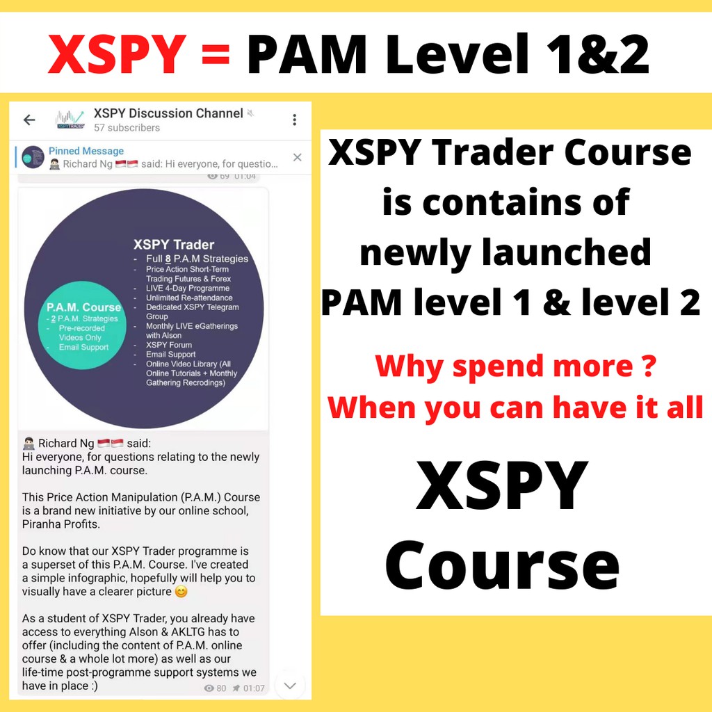 book XSPY PAM Price Action Manipulation Trading Video Course Updated  Monthly Stock Option Adam Cool Alson Chew - Lazada | Lazada