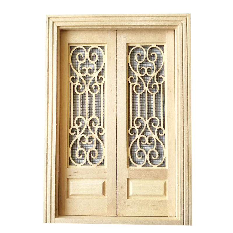 Dollhouse%20Miniature%20Wood%20External%20Hollow%20Double%20Door%20For%20Dolls%20Furniture%20Screen%20XINYAN%20-%20Image%204