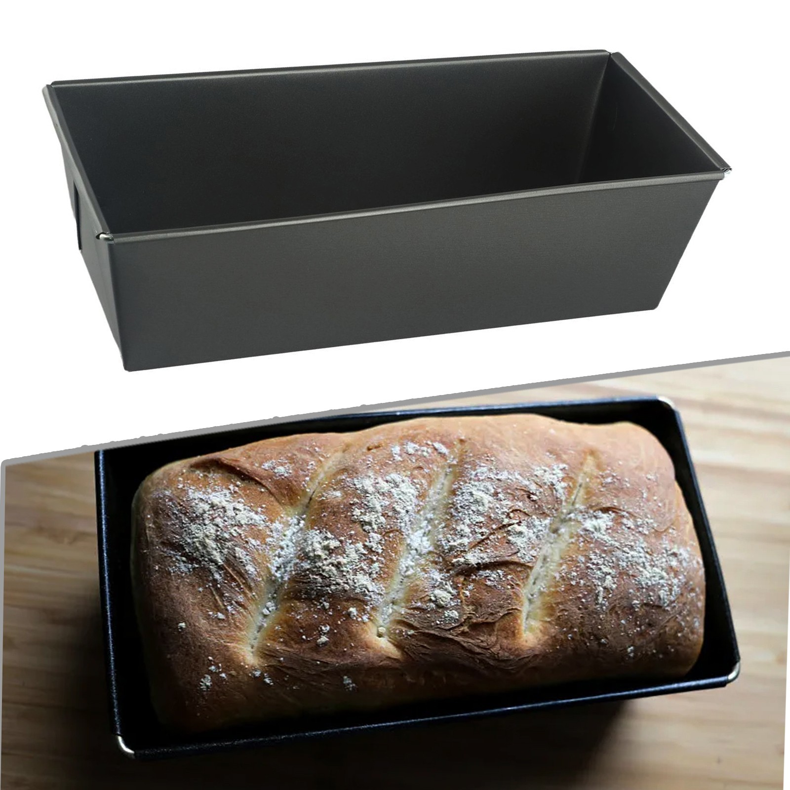 COOLELECT Toast Baking Mold Cake Pan Tray Non-Stick Black Mold Rectangular Baking High quality Durable Ready Ship