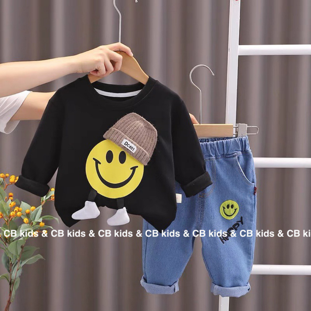 Bộ dài tay da cá quần jean cực chât 8-28kg