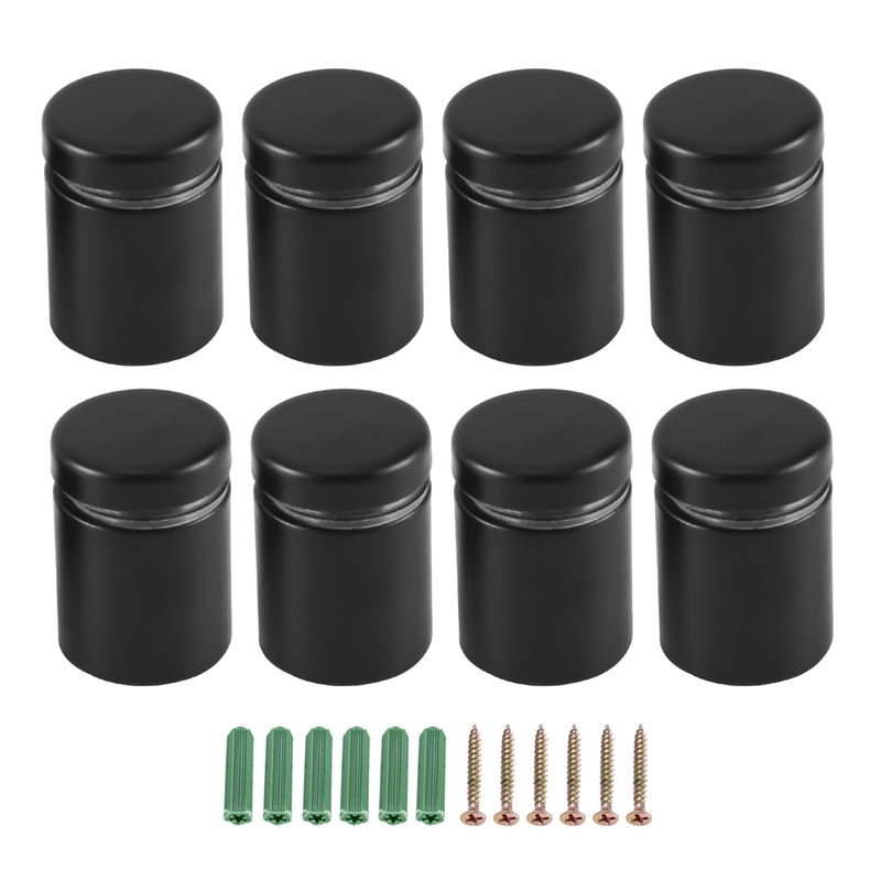 8 Pack Standoff Screws 3/4 x 1 Inch Black Sign Standoffs Hanging