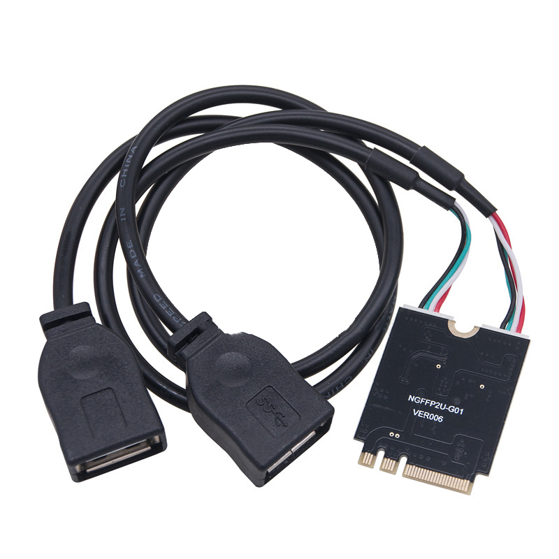 MINI PCI-E To Dual-Port USB2.0 Adapter Card PCI-E M.2 Expansion Card For Laptop Motherboard MINI PCIE Interface. 