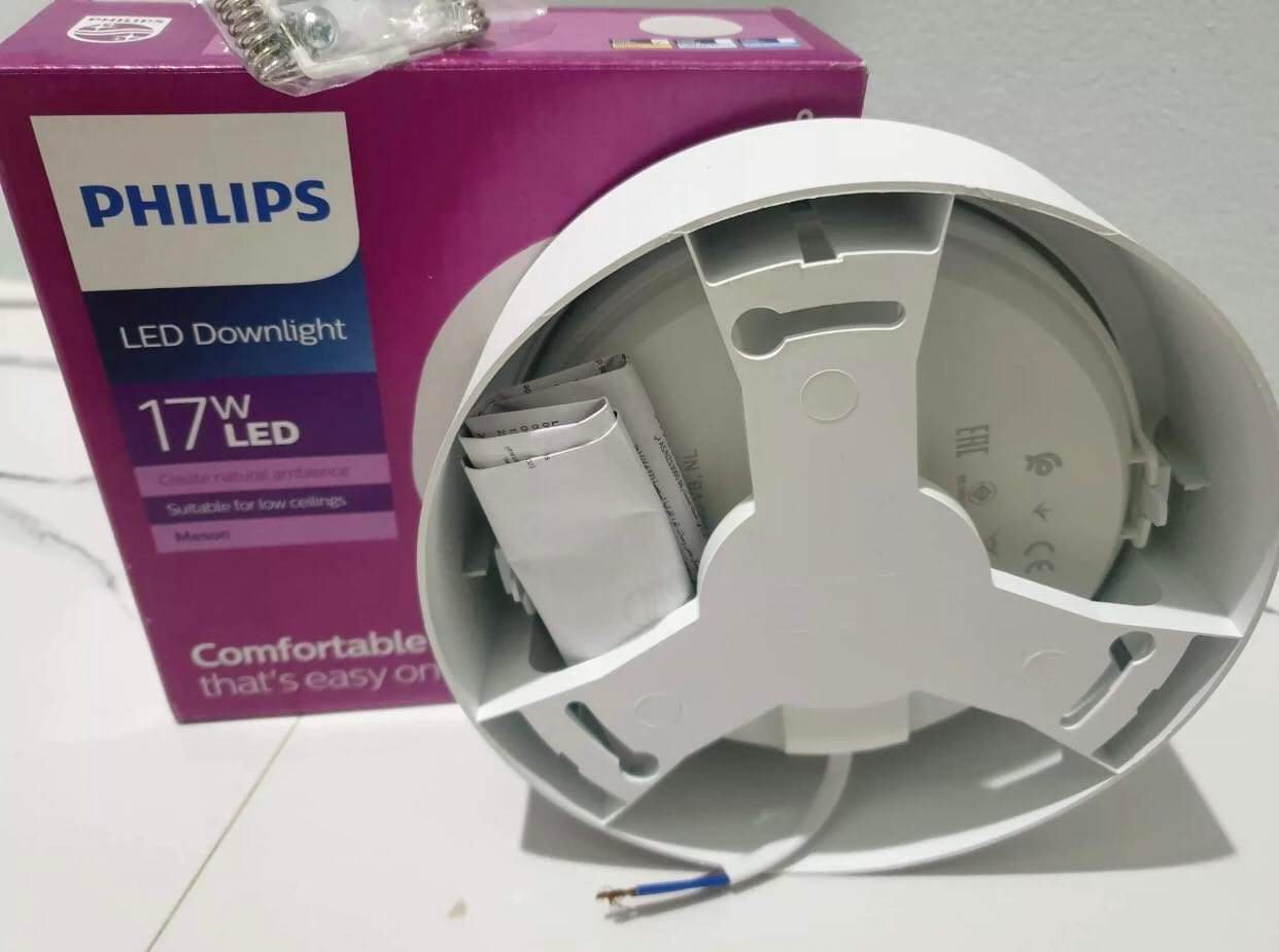 Combo 2 đèn LED Downlight Philips 17W, Đèn ốp trần, Đèn trang trí hành lang
