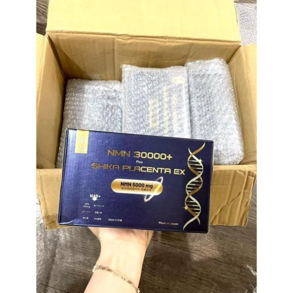 Hộp 10 lọ NMN 30000 Plus Shika Placenta EX