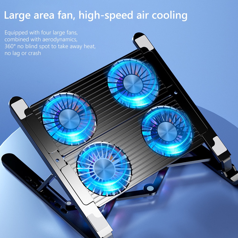 New máy tính xách tay Cooler cơ sở đứng Laptop xoay lật tấm làm mát xách tay có thể điều chỉnh giá đỡ máy tính xách tay cho 11-17.3 inch với 2/4 người hâm mộ 2023 loại tốt