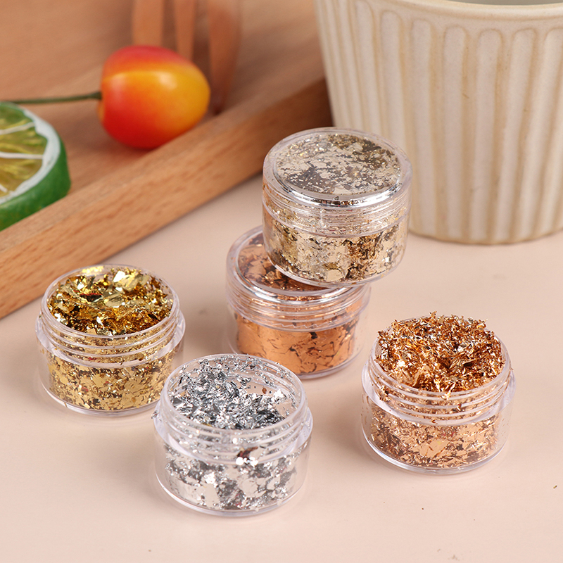 Gold Leaf Flakes Gold Foil Painting Art Nail Decor Foil Paper Resin Mold Filling DENGYOUZHOU