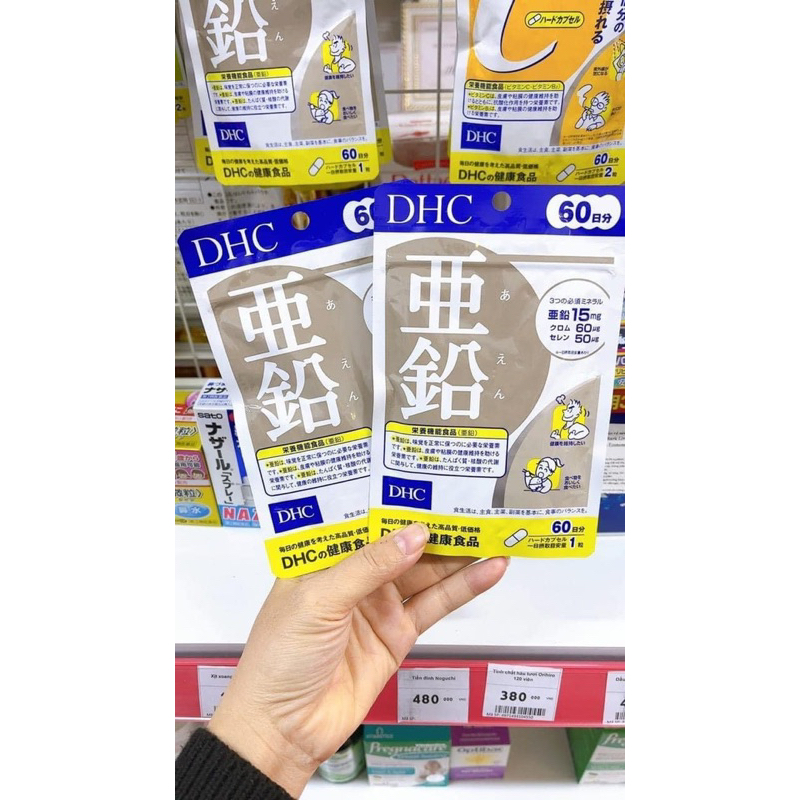 Viên uống bổ sung kẽm zinc dhc nhật bản 60 ngày.