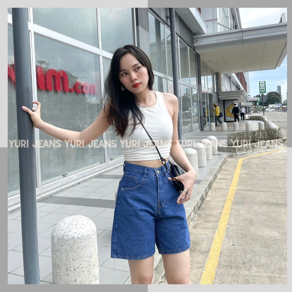 Quần sọt ngố lửng ống rộng nữ chất bò lưng cao ulzzang hot 2022
