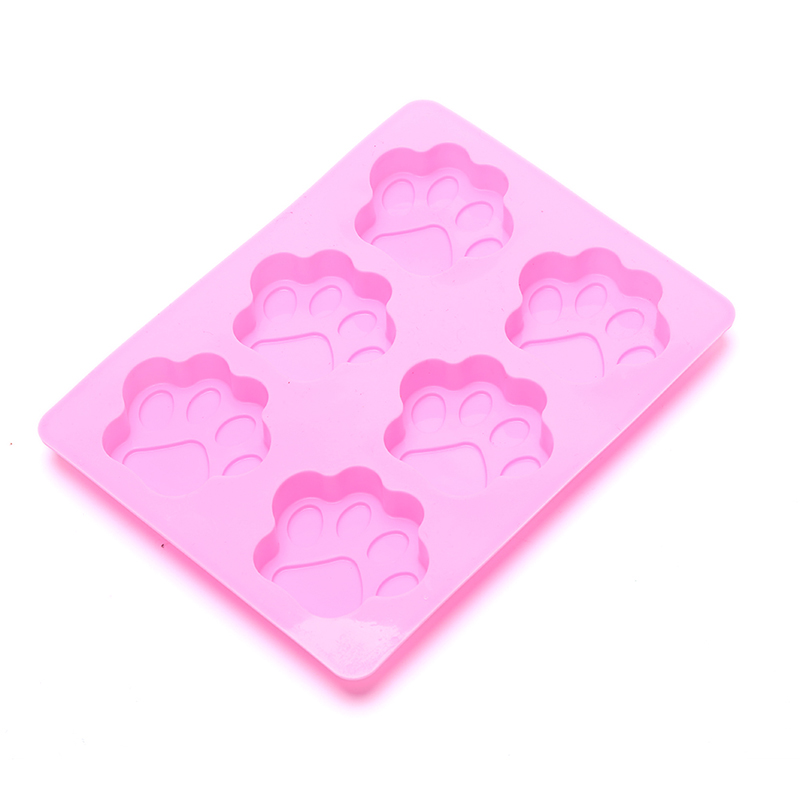Dog Cat Paw Print Mold Silicone Cake Baking Mold Soap Mold Kitchen Tool