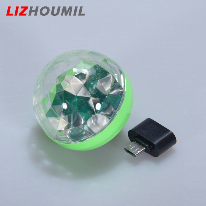 Lizhoumil mini colorful dj laser light with usb plug mobile phone magic light for stage bar decoration