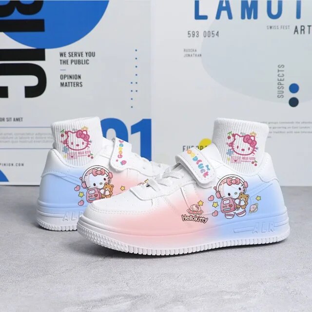 Sanrio Hallo Kitty Turnschuhe Cinna moroll Kuromi Kawaii Mädchen Sportschuhe Kinder niedlich Outdoor bequeme leichte Sneaker