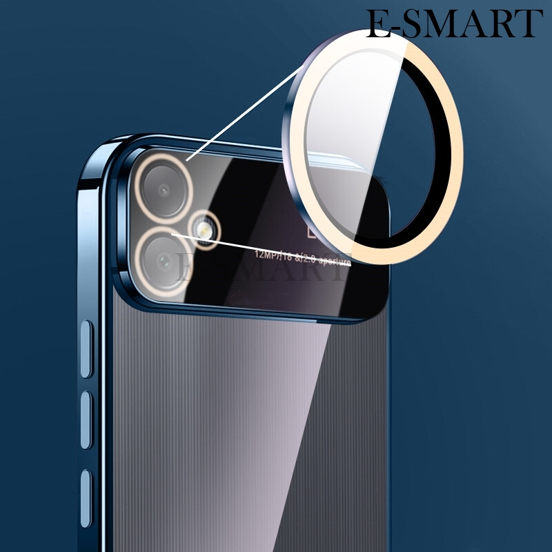 Phone Cases For Samsung Galaxy A05 Back Case Large Window View Soft TPU Electroplated Shell Anti-collision + Lens Protective Film for Samsung Galaxy A05 Phone Casing