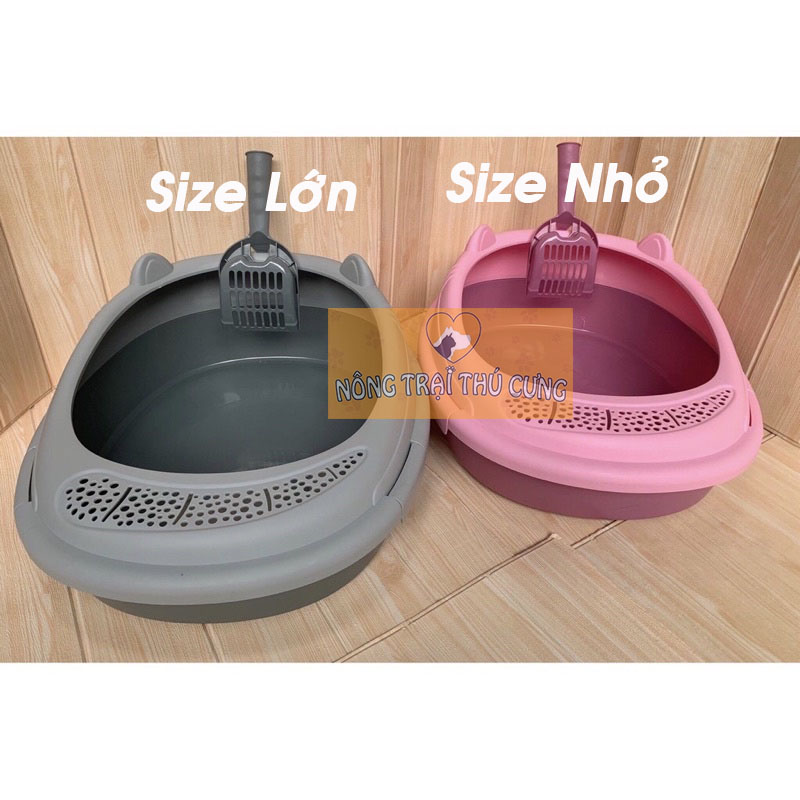 Khay vệ sinh cho mèo tặng kèm xẻng - nhiều size -