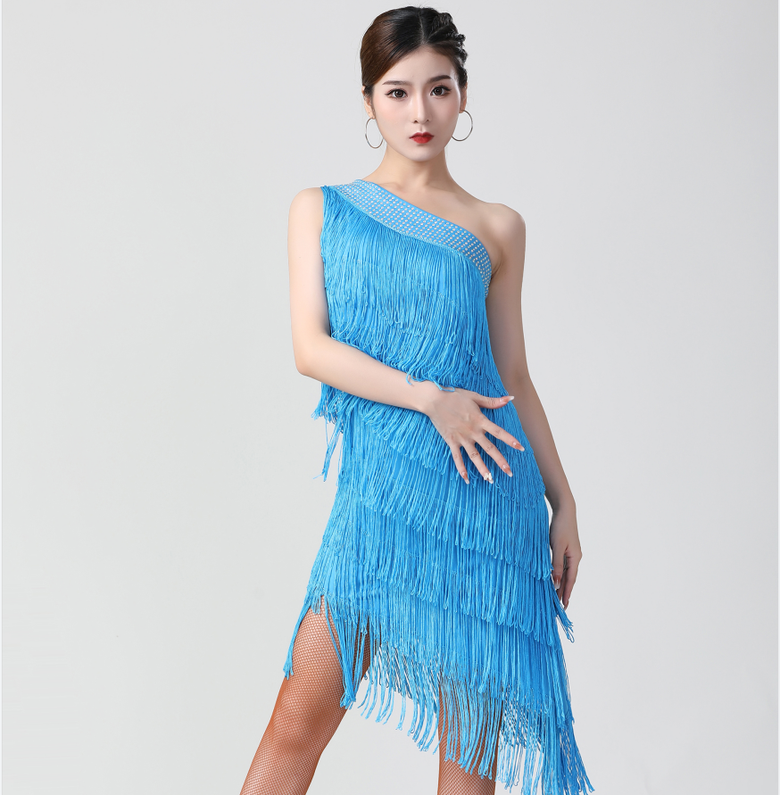 Latin Dance Dress Performance Dress Fringed Dress Cha Cha Stage Competition Dress