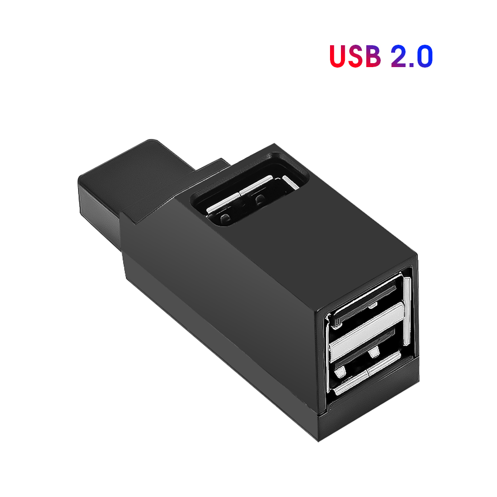 High speed usb 3.0 splitter hub 480 mbps data transfer mini 3 ports adapter for pc laptop
