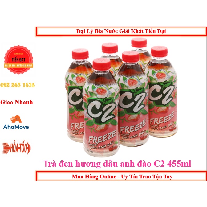 LỐC 6 CHAI TRÀ C2 ĐỦ VỊ 455ML