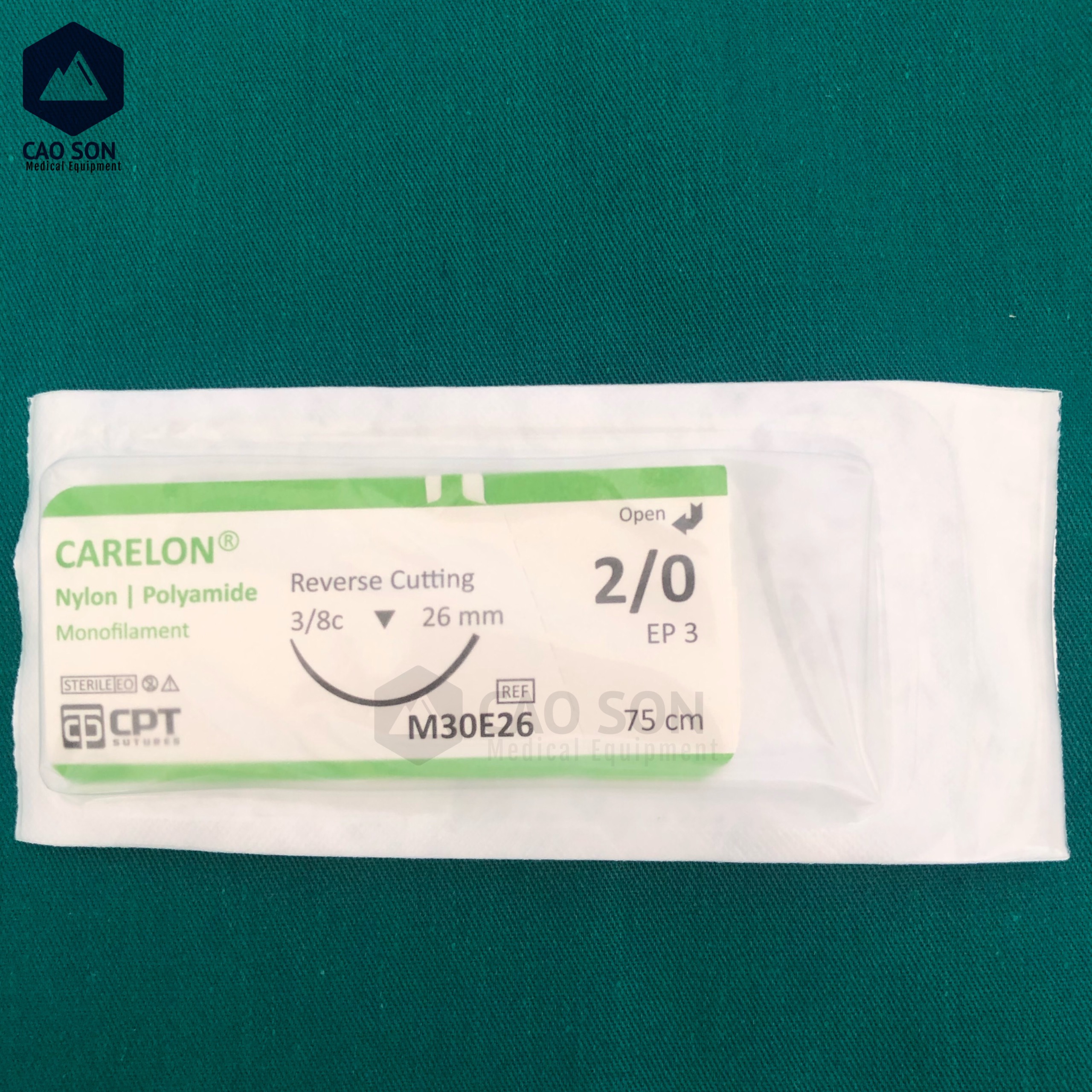 [Bán lẻ từng sợi] Chỉ phẫu thuật CPT CARELON Nylon số 2/0 3/0 4/0 5/0