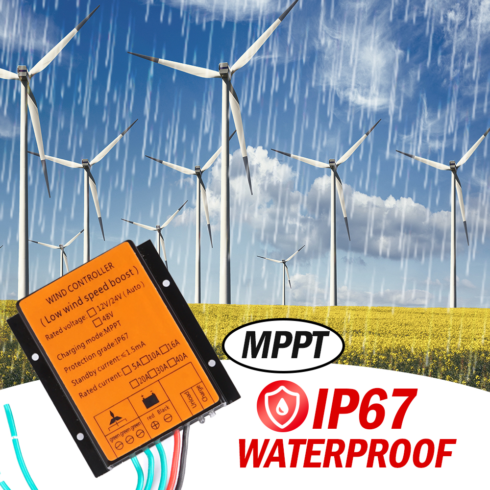 Efficient 10000W DC 48V Wind Turbines Generator MPPT Charge Controller IP67 Waterproof Battery Charge Controller Regulator