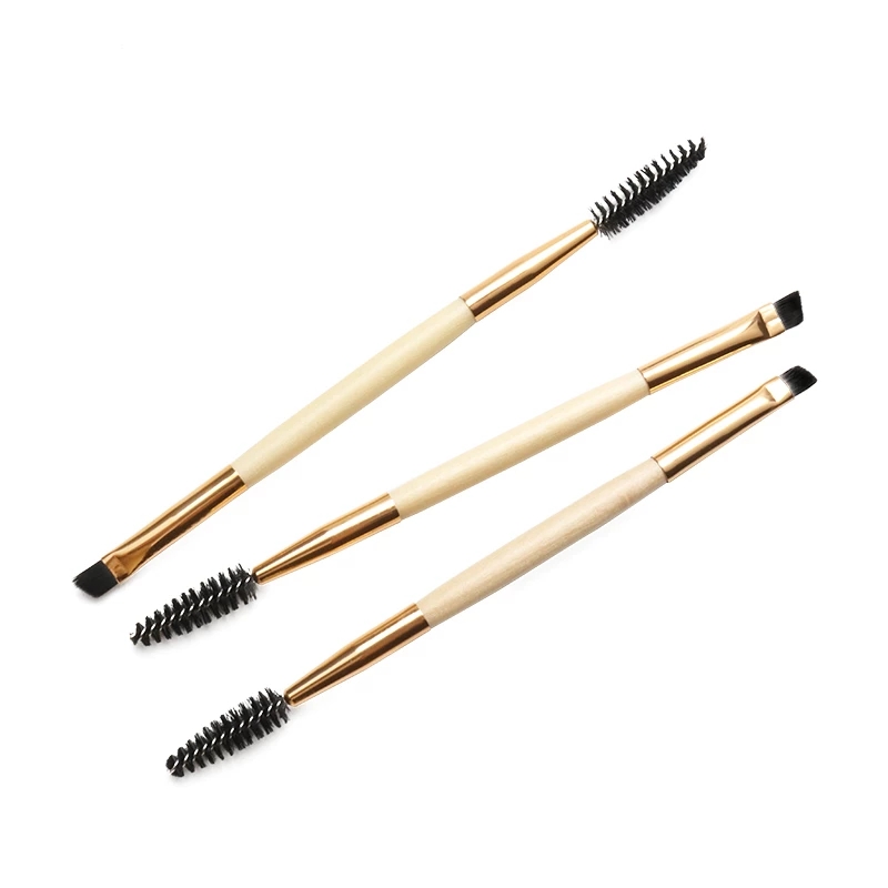 Double Head Eyebrow Brush Comb Eyeliner Eyelashes Cosmetics Makeup Brushes Tool