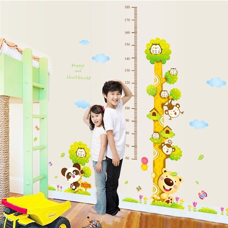 DECAL DÁN TƯỜNG THƯỚC ĐO GẤU NHỎ