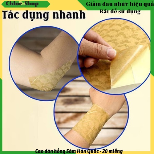 Cao dán hồng sâm Gold red ginseng Hàn Quốc