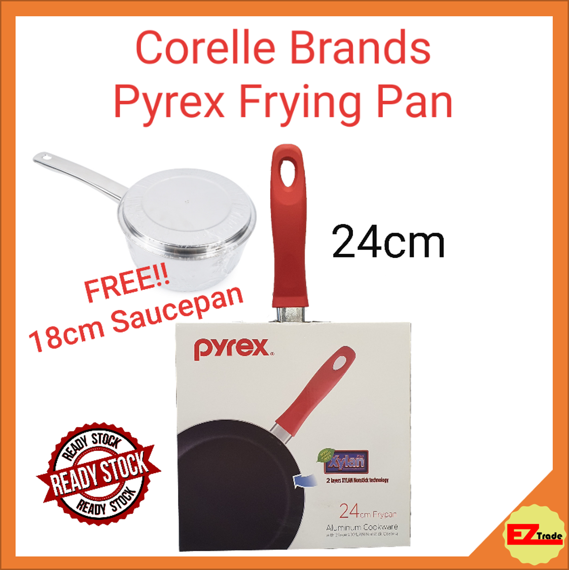 FREE GIFT] Corelle Brands Pyrex 24cm Frypan Frying Pan cookware