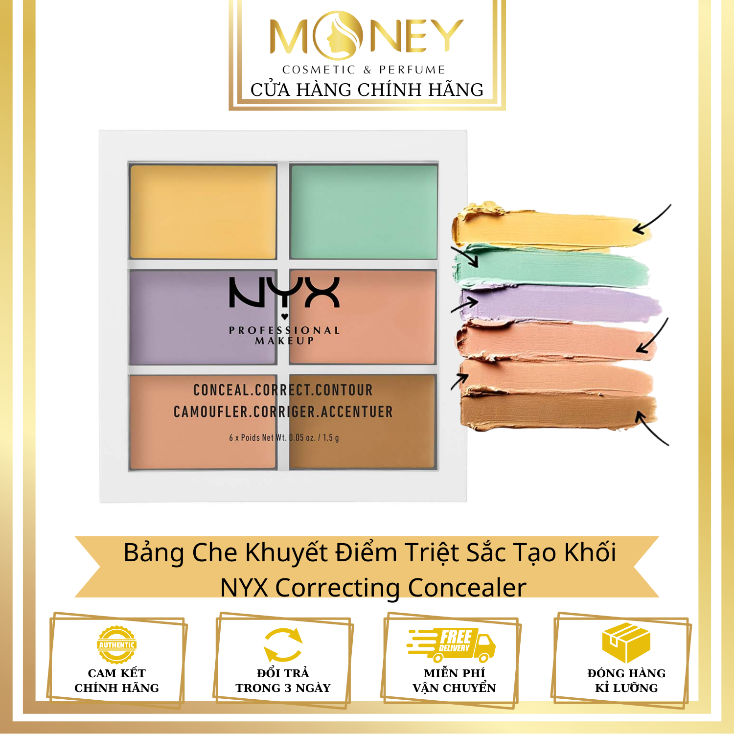 Bảng Che Khuyết Điểm NYX Color Correcting Concealer Palette