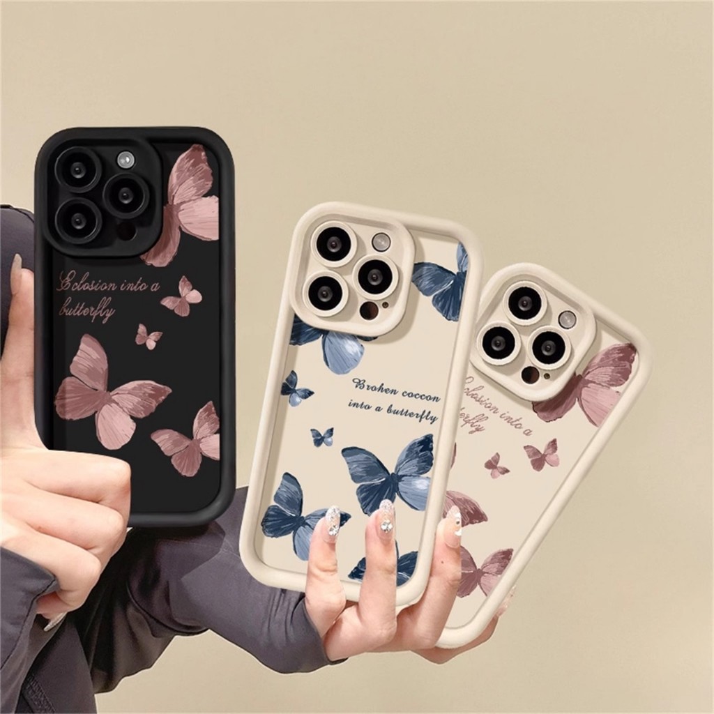 Phone Case Butterfly For Iphone 11 12 13 14 15 Pro Casing Silicone Xr Xs Max 7 8 Plus 11Pro 13Plus_voghion.com