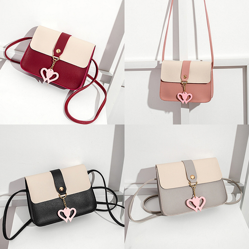 Korean Fashion Women's Cute Heart Sling Bag.