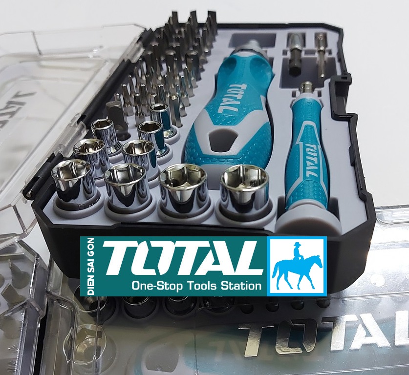 Bộ 55 đầu tuốc nơ vít đa năng Total TACSD30556
